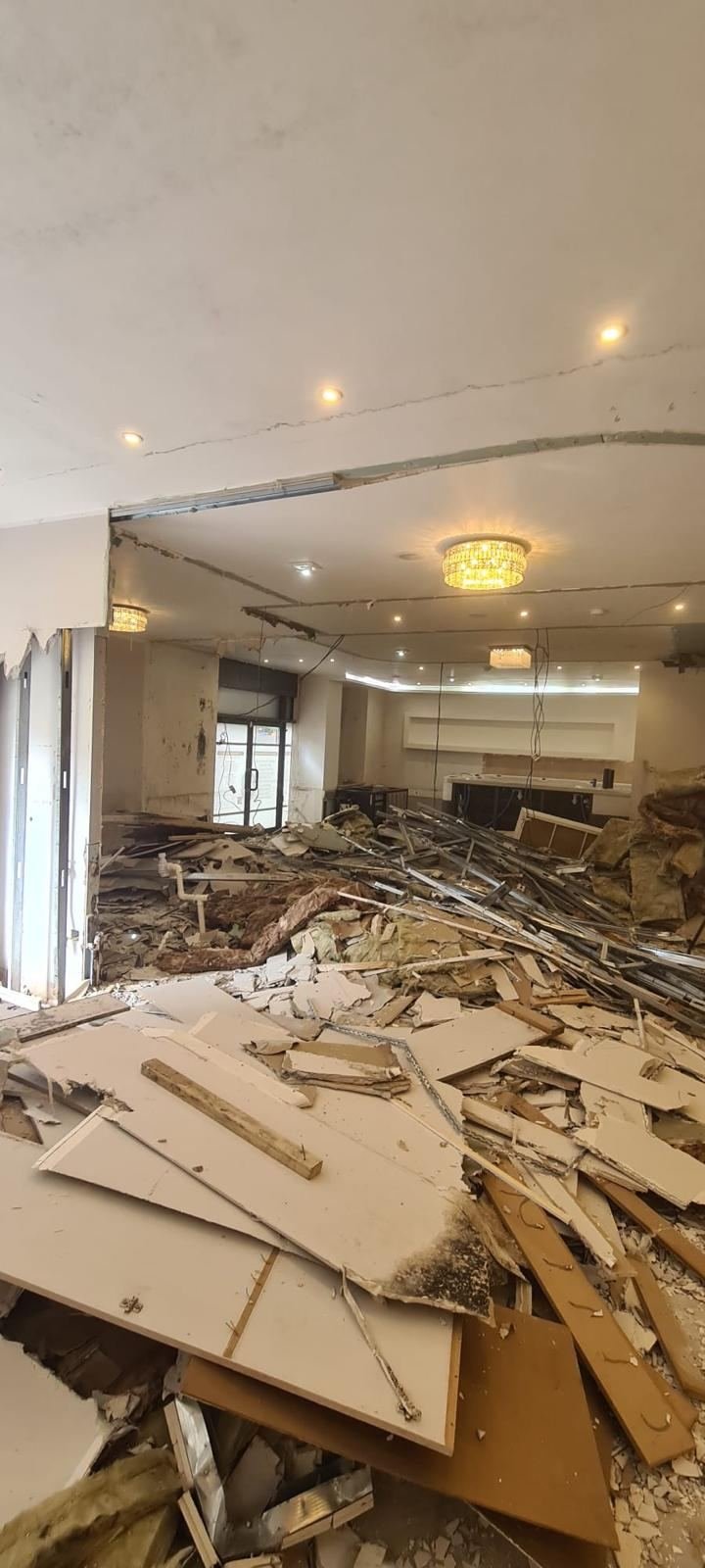 Commercial unit mid strip-out before refurbishment